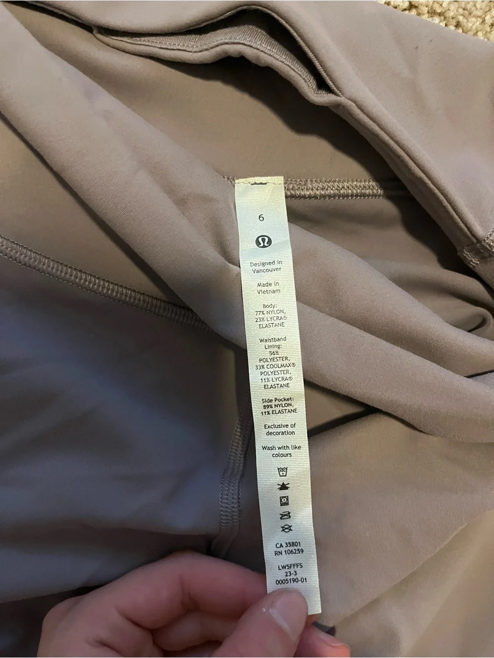 lululemon athletica Taupe Women's Leggings
